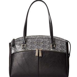 EUC Cole Haan Black/Snake Reddington Med. Satchel